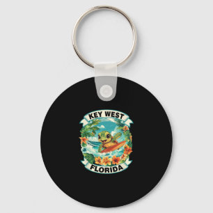 Porte-clés Key West Floride Mignon Tortue de Mer Surfant Vaca