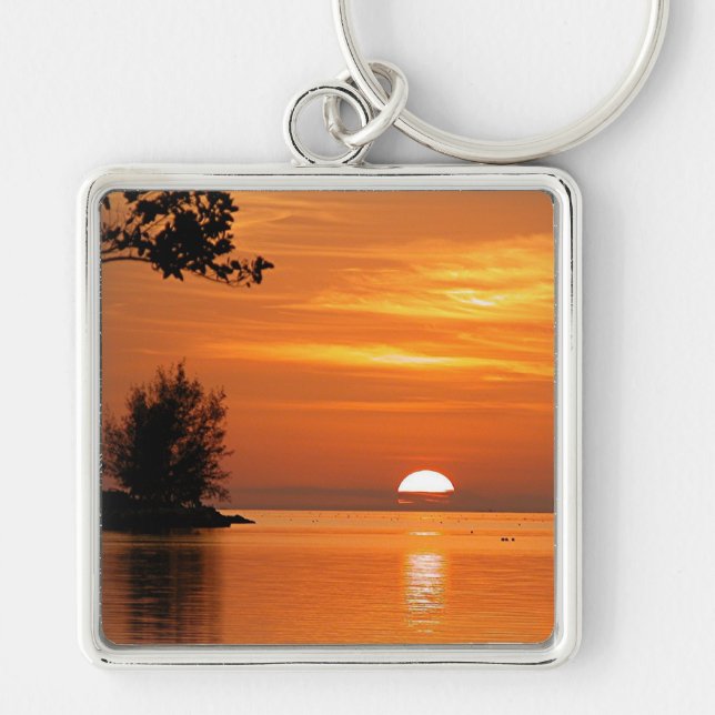 Porte-clés Key West Sunset, scenic photograph, Keychain (Devant)