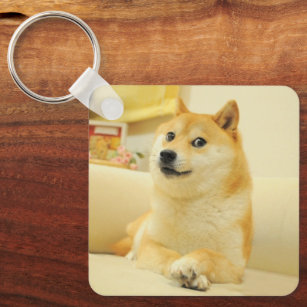 Porte-clés Keychain Doge Dog Meme Double Sided