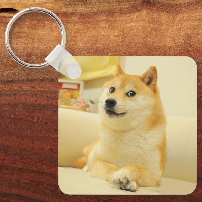 Porte-clés Keychain Doge Dog Meme Double Sided (Recto)