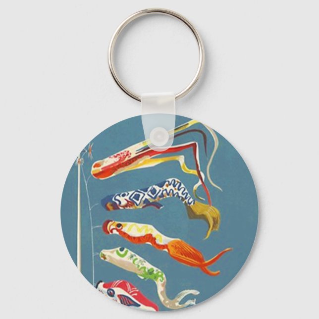 PORTE-CLÉS KEYCHAIN FESTIVE KOINOBORI FISH CARP STREAMERS (Recto)