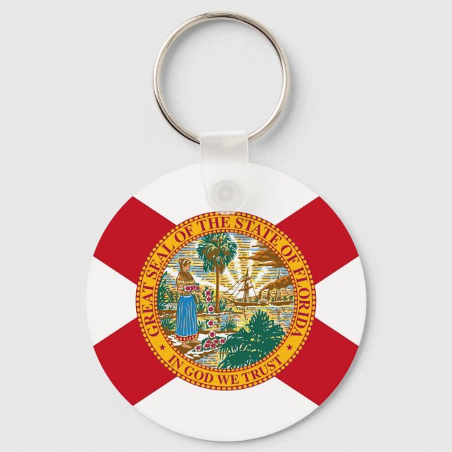 Porte-clés Keychain with Flag of Florida State (Recto)