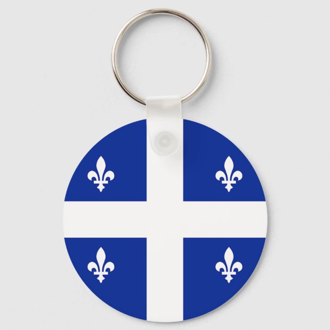 Porte-clés Keychain with Flag of Quebec, Canada (Recto)