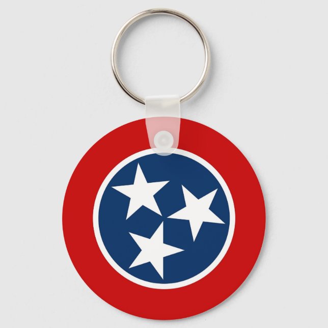 Porte-clés Keychain with Flag of Tennessee State (Recto)