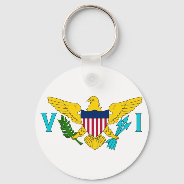 Porte-clés Keychain with Flag of Virgin Islands - USA (Recto)