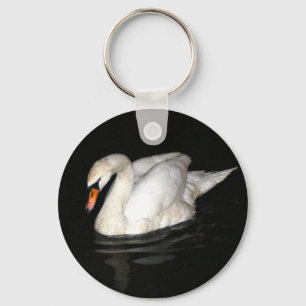Porte-clés Keychain with white swan.