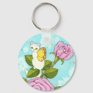 Porte-clés keychaing rose kitty fairy