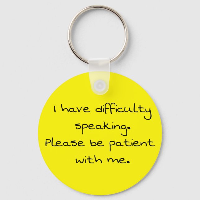 Porte-clés Keyring - difficulty speaking (Recto)