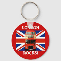 Keyring London Bus and British Flag