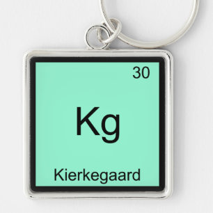 Porte-clés Kg - Kierkegaard Élément Drôle Symbole Chimie T