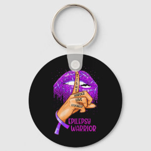 Porte-clés Ki Support Epilepsie Sensibilisation Costume Lèvre