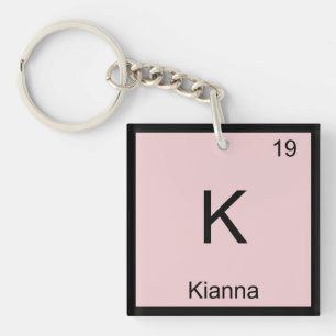 Porte-clés Kianna Nom Chimie Élément Tableau Périodique