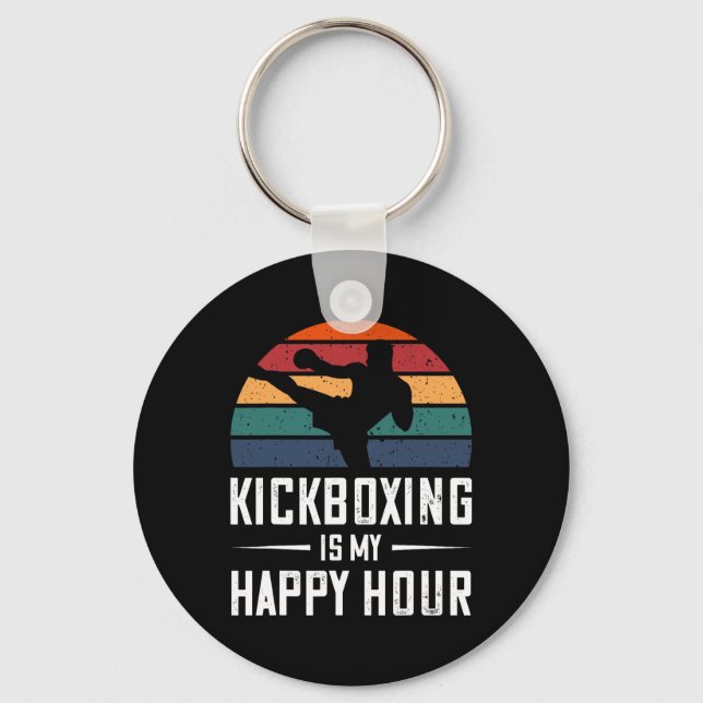 Porte-clés Kickboxing Est Mon Happy Hour Funny Kick Boxing (Recto)