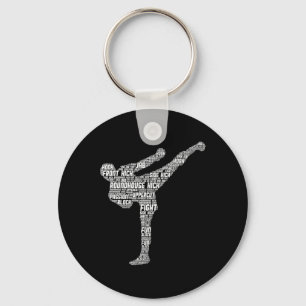Porte-clés Kickboxing Kickboxer Karaté Hommes Enfants Garçons