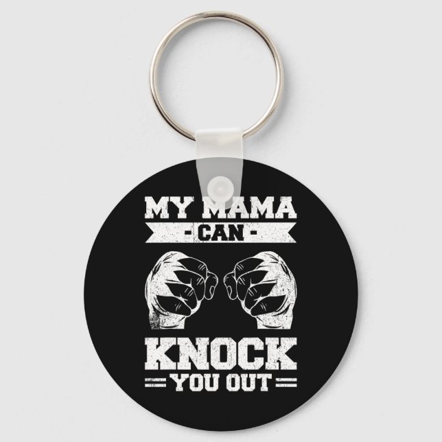Porte-clés Kickboxing My Mama Can Knock You Out  (Recto)