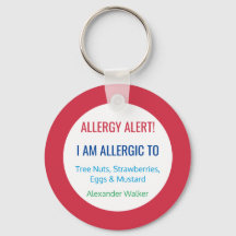Kids Allergy Alert Personalized Allergic To