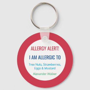 Porte-clés Kids Allergy Alert Personalized Allergic To