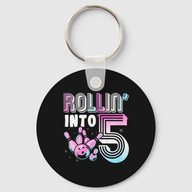 Porte-clés Kids Bowler Rollin’ Into 5 Bowling 5Anniversaire K (Recto)