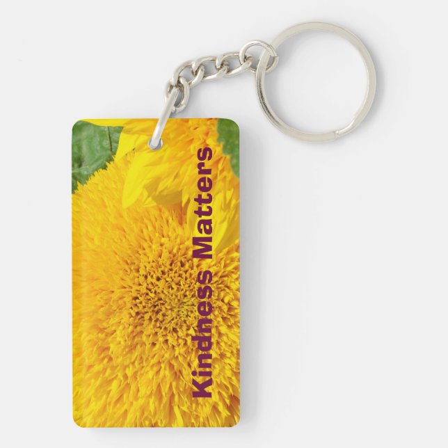 Porte-clés Kindness Matters Tournesols Chaînes de  (Dos)