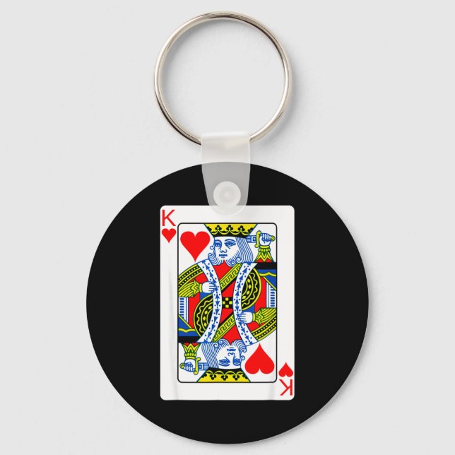 Porte-clés King Of Hearts Playing Card Valentine Costume  (Recto)