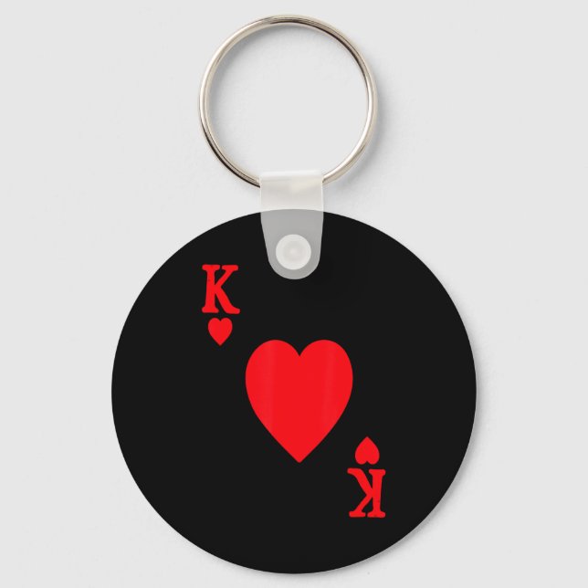 Porte-clés King Of Hearts Valentine's Day Lover Royal Flush F (Recto)