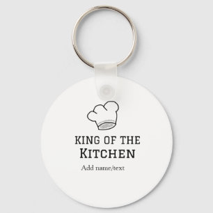 Porte-clés King of the cuisine chef cuisine ajouter nom couro