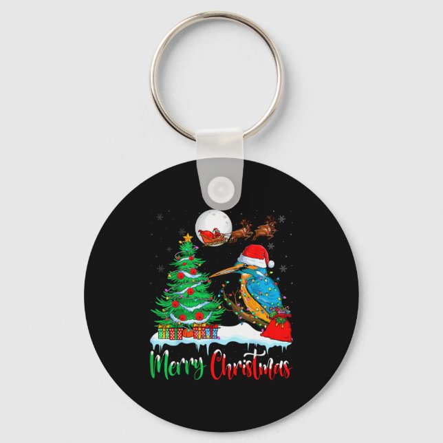 Porte-clés Kingfisher Santa Hat Xmas Tree Merry Christmas Kin (Recto)