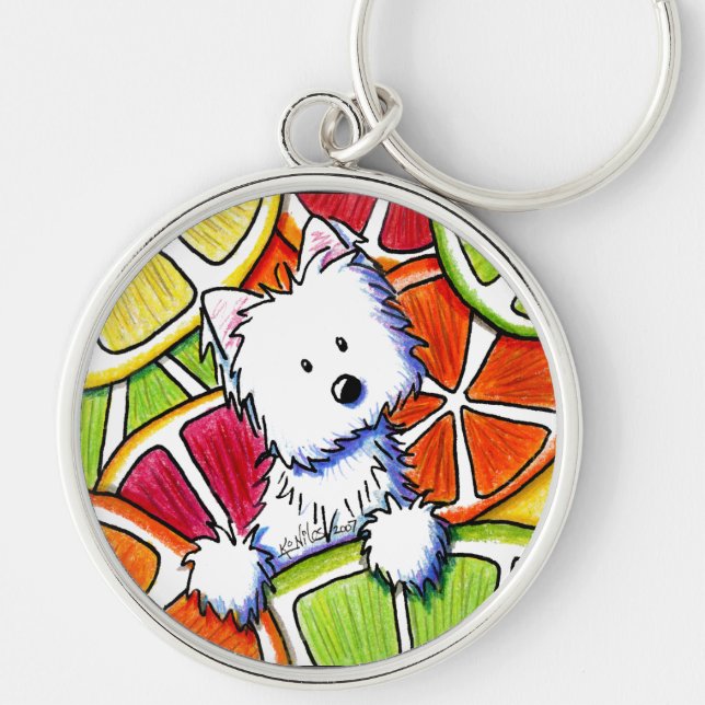 Porte-clés KiniArt Citrus Westie (Devant)