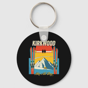 Porte-clés Kirkwood California Ski Toute la journée - Retro V