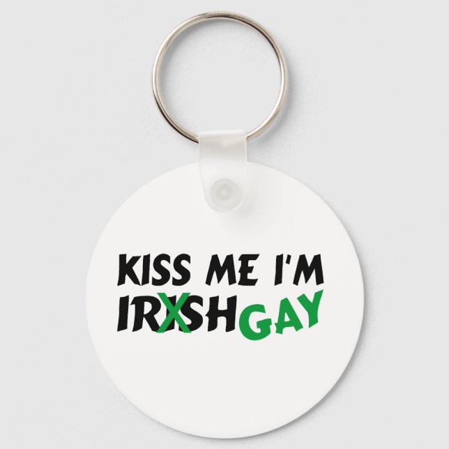 Porte-clés Kiss Me Im Irish Gay (Recto)