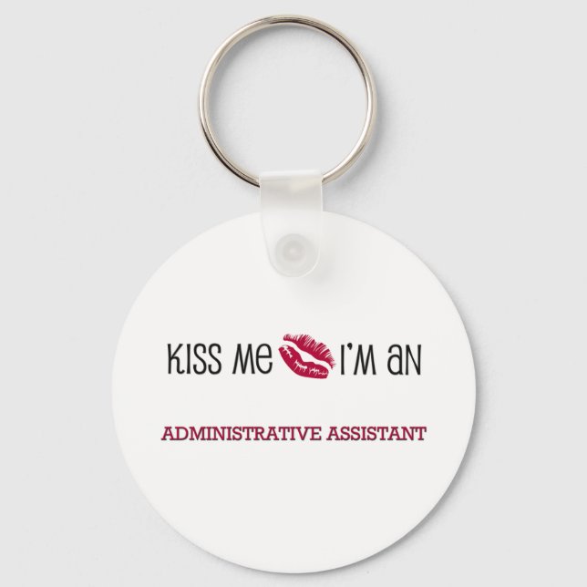 Porte-clés Kiss Me Je suis ADJOINT ADMINISTRATIF (Recto)