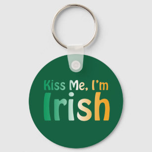 Porte-clés Kiss Me Je suis irlandais avec les couleurs du dra