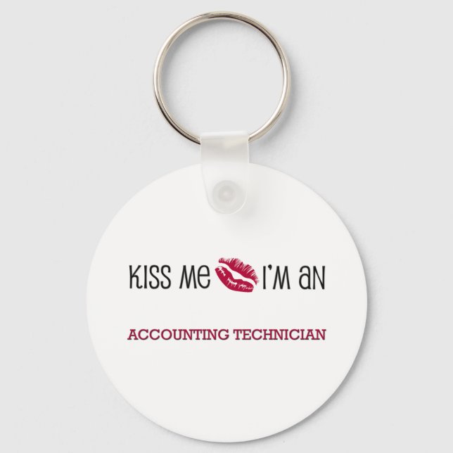 Porte-clés Kiss Me Je suis un TECHNICIEN COMPTABLE (Recto)