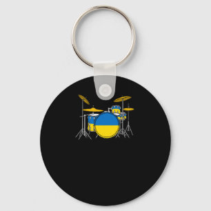 Porte-clés Kit tambour Sticker musicien Drapeau ukrainien