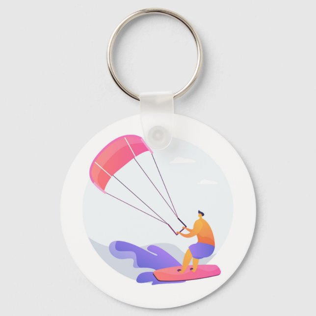 Porte-clés Kiteboarder kitesurfer (Recto)