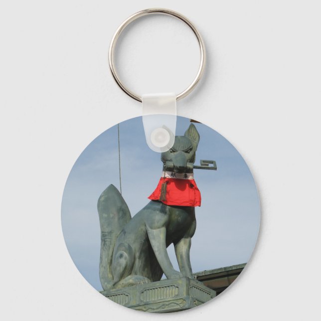 Porte-clés Kitsune キ ツ ネ (Fox) avec clé dans la bouche (Recto)