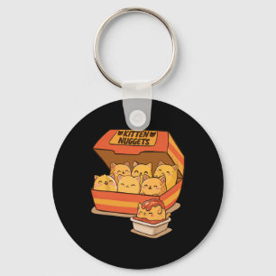Porte-clés Kitten Nuggets Amusants Cute Food Pun Amoureux des