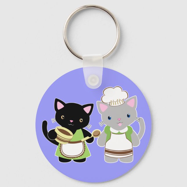 Porte-clés Kittés de cuisine Yoyo et Suki Neko (Recto)
