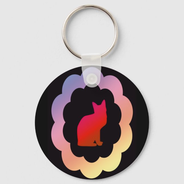 Porte-clés Kitty à paille - (Recto)