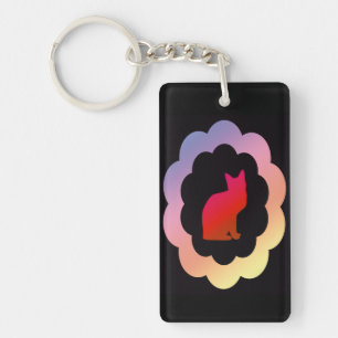 Porte-clés Kitty à paille -