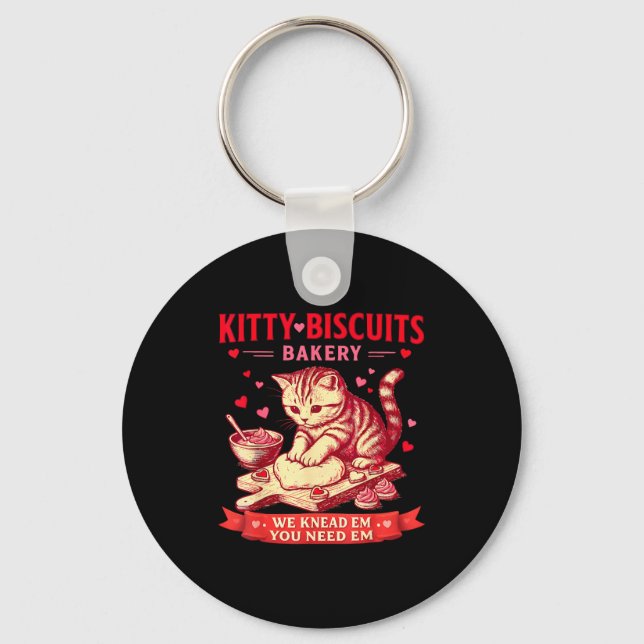 Porte-clés Kitty Biscuits Bakery We Knead Em You Need Em Vale (Recto)