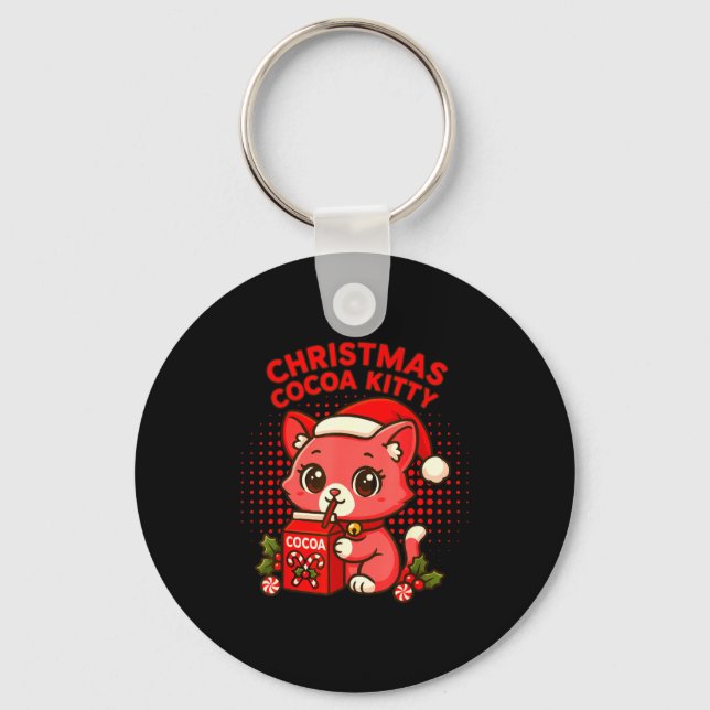 Porte-clés Kitty Cocoa Noël Kawaii  (Recto)
