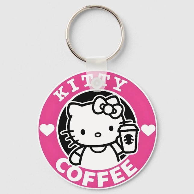 Porte-clés Kitty Coffee Logo (Recto)