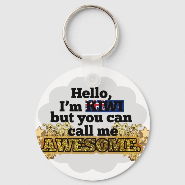 Porte-clés Kiwi, mais appelez-moi Awesome (Recto)