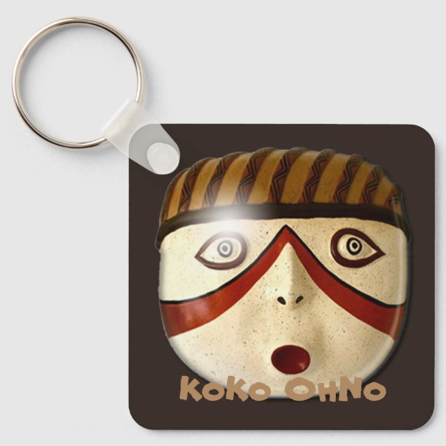 Porte-clés Ko OhNon - Masque Kachina Zuni - Masque d'odeurs (Recto)