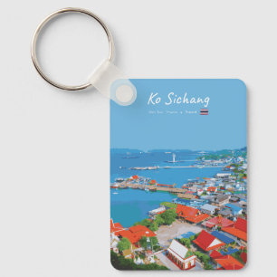 Porte-clés Ko Sichang, Thaïlande - Vue classique sur le port