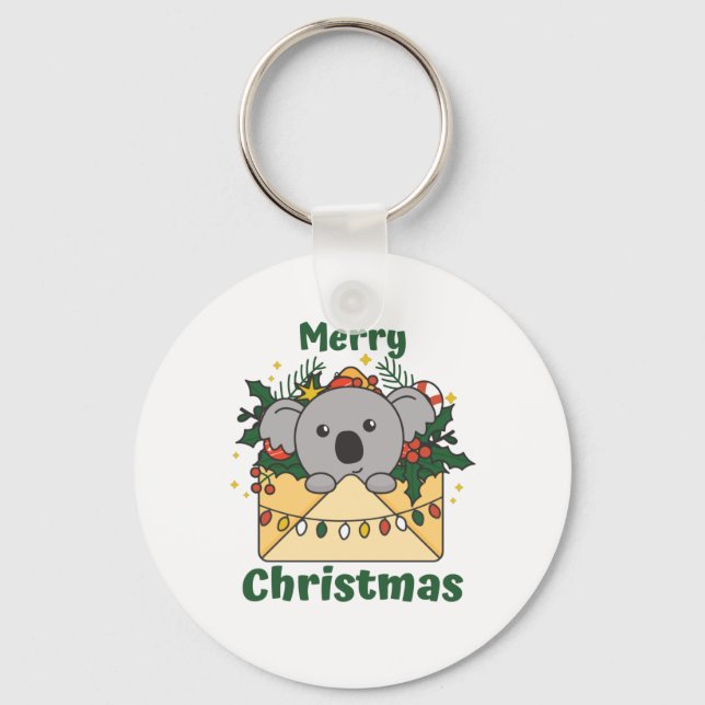 Porte-clés Koala Christmas Letter Winter Animals Koalas (Recto)