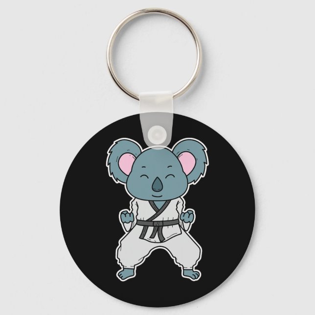Porte-clés Koala fait du karaté  (Recto)
