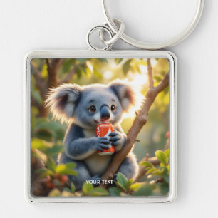 Porte-clés Koala Fantastique Mignon Boit un Arbre