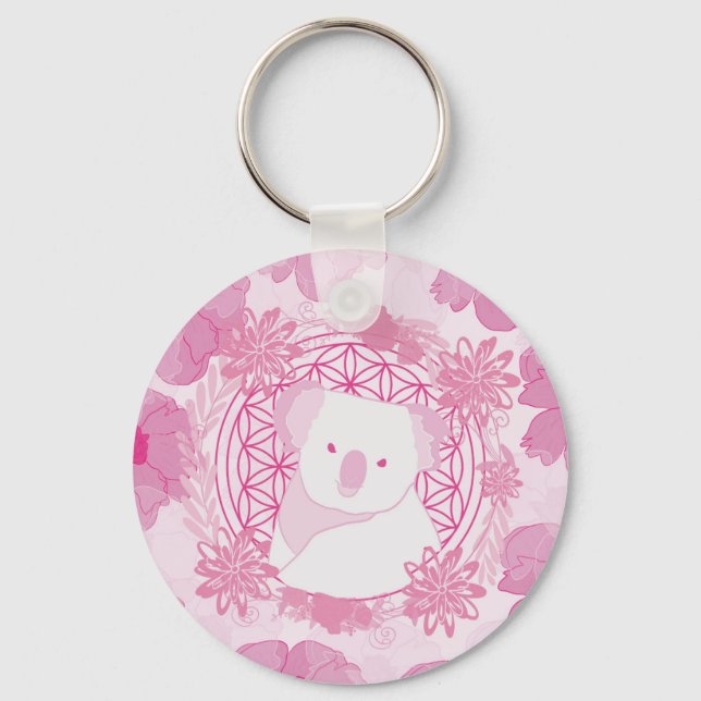 Porte-clés Koala Flower of life (Recto)